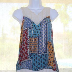 Sleeveless floral shirt